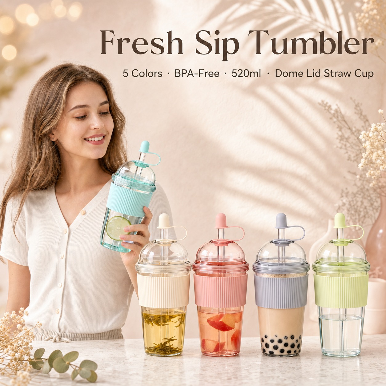 Coffee Jelly Tea - 1 pièce Gobelet portable 520 ml
