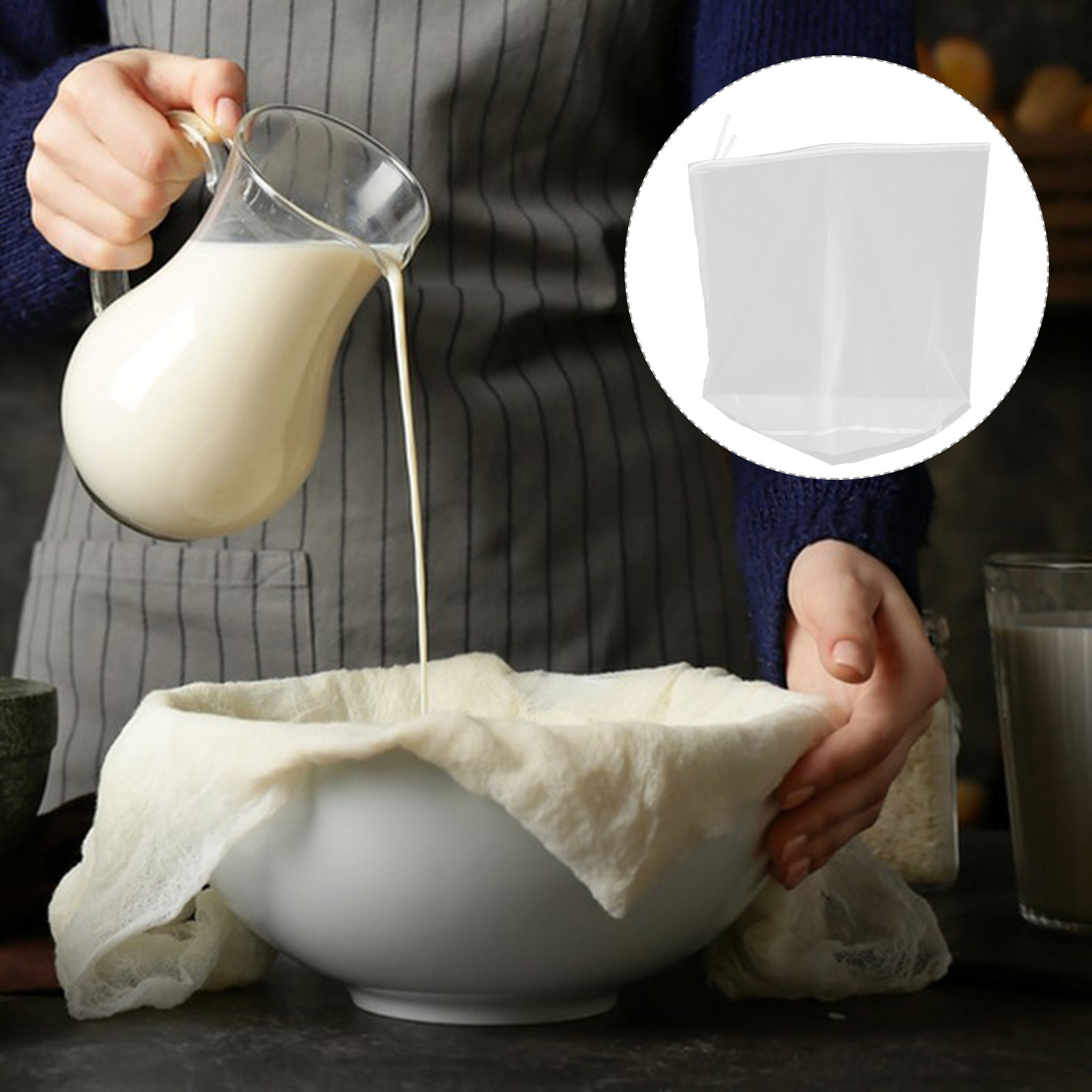 Coffee Jelly Tea - Sac filtrant réutilisable pour laits végétaux,