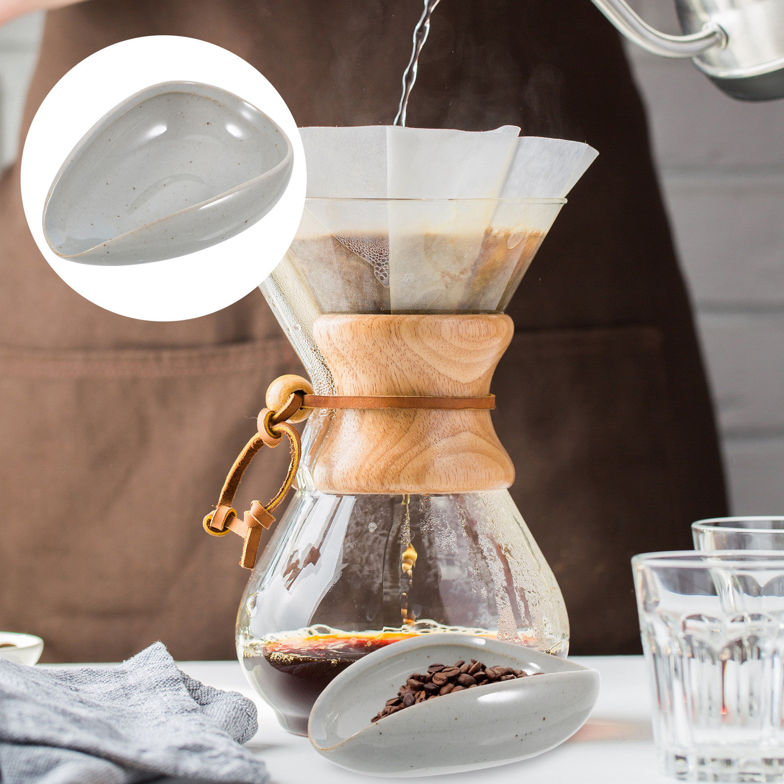 Coffee Tea And Leaf - Plateau en céramique pour grains de