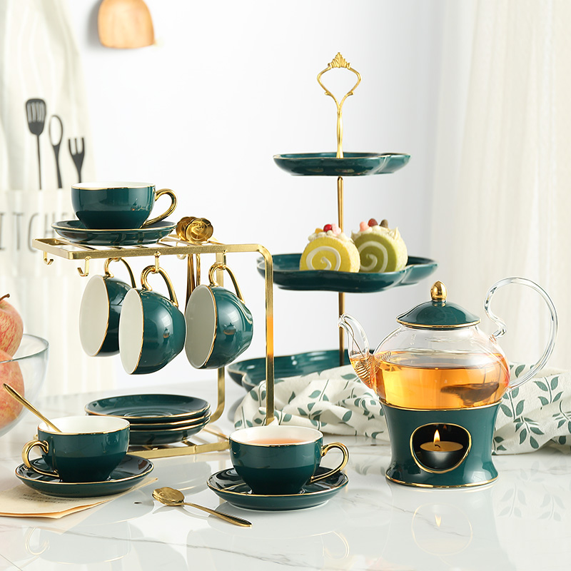 Tea Coffee Pot Set - Service à thé en céramique nordique,