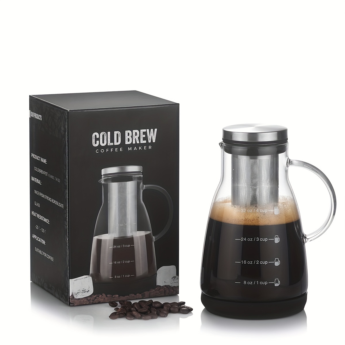 Coffee And Tea Glass - Carafe à café froid classique en