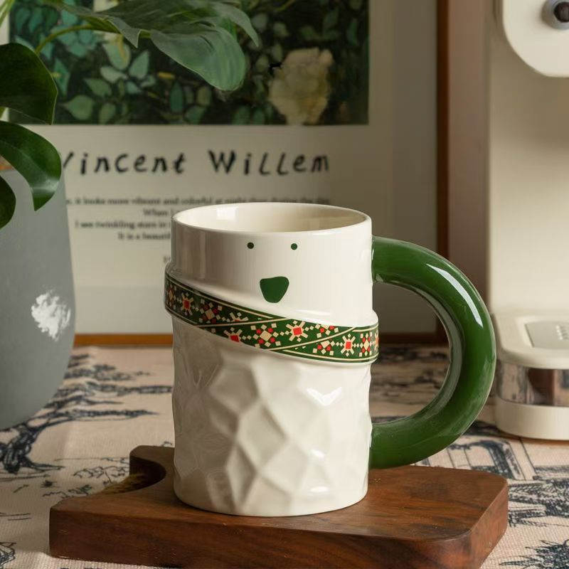 Coffee Tea Emoji - Tasse en céramique à motif d'écharpe