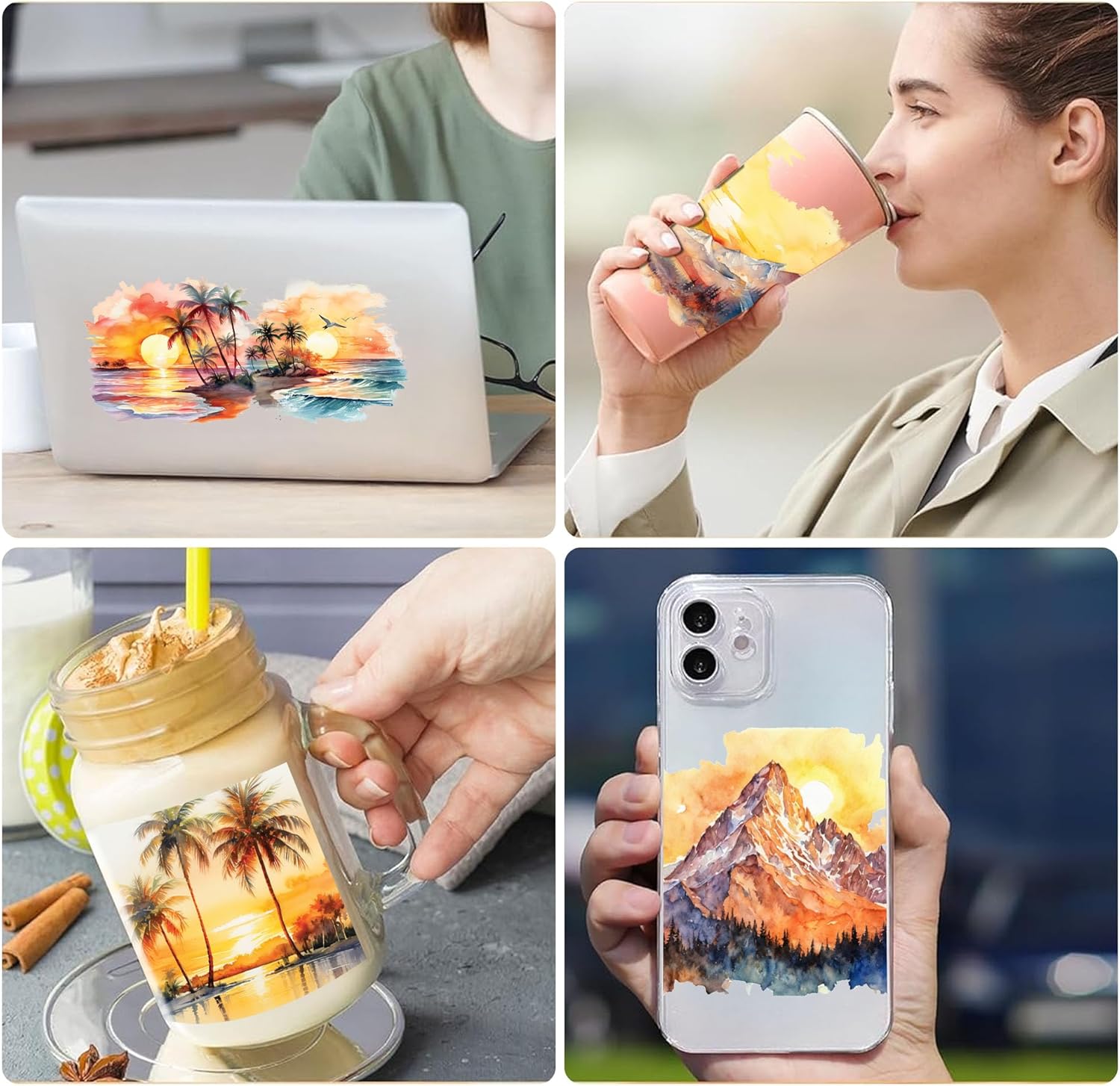 Autocollant 3D de transfert UV - Coffee And Tea Glass avis et prix