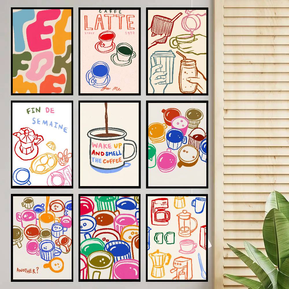 Affiche Murale Autocollante Es - Wallpaper Coffee And Tea avis et prix