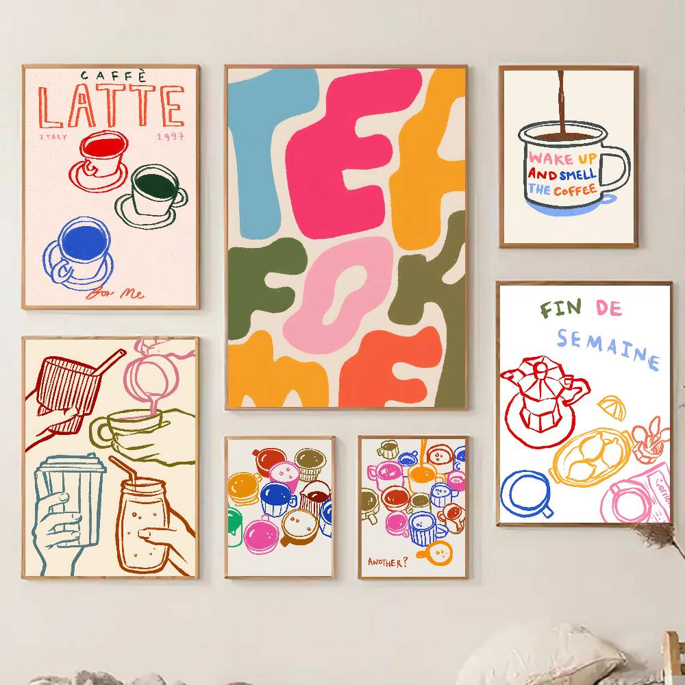 Affiche Murale Autocollante Es - Wallpaper Coffee And Tea avis et prix