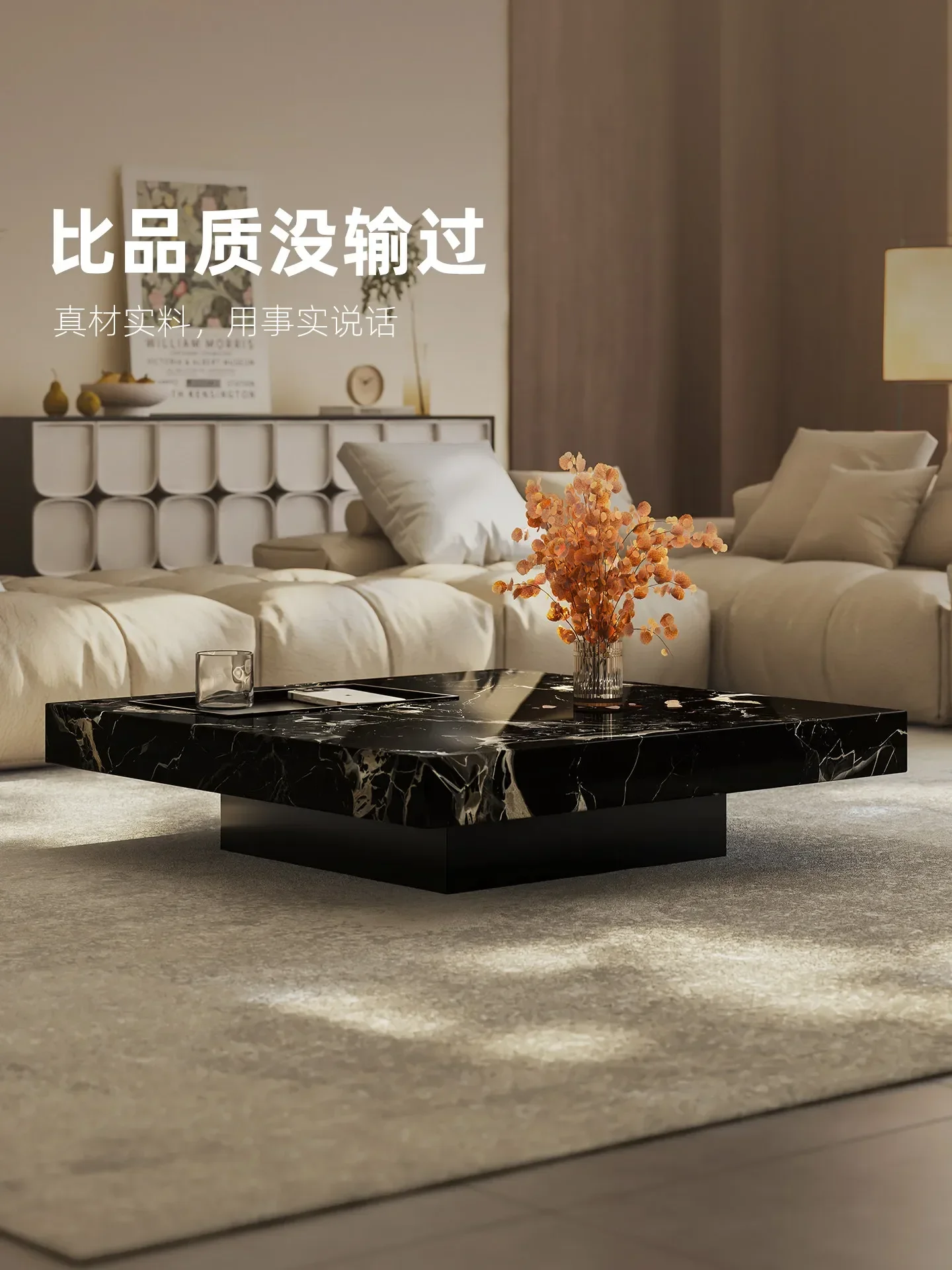 b7- Table basse en marbre de l - Coffee Tea & Hot Chocolate avis et prix