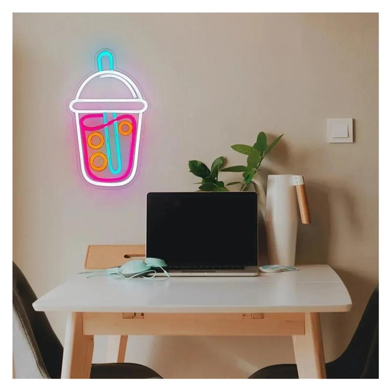 Enseigne néon Boba Tea, Lumièr - Wallpaper Coffee And Tea avis et prix