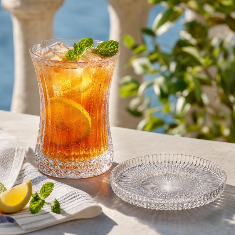 Ensemble de 2 tasses et soucou - Coffee And Tea Glass avis et prix