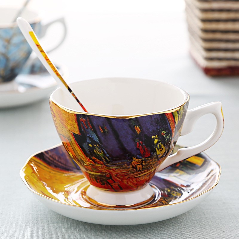 Tasses à café, soucoupe, cuill - Coffee Tea Van avis et prix